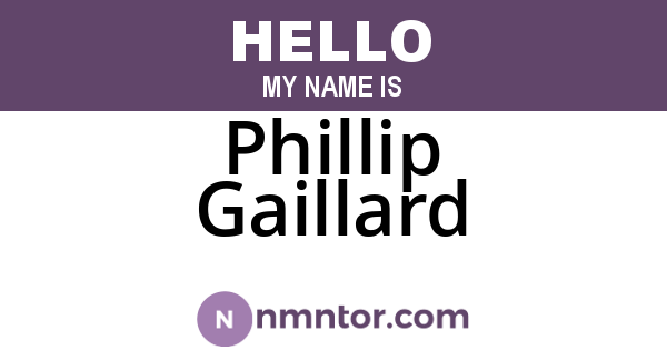 Phillip Gaillard