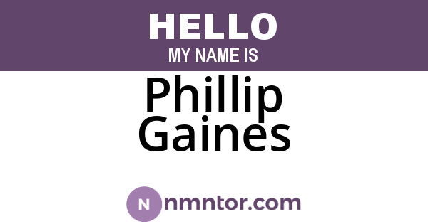 Phillip Gaines