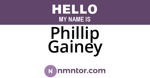 Phillip Gainey