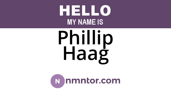 Phillip Haag
