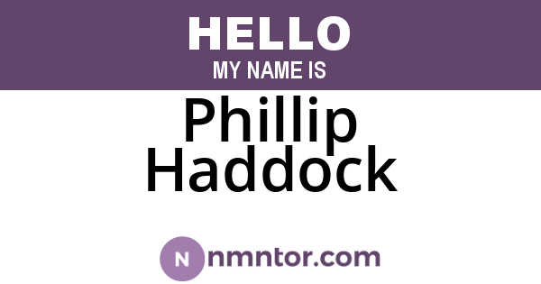 Phillip Haddock