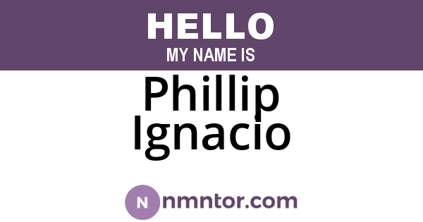 Phillip Ignacio