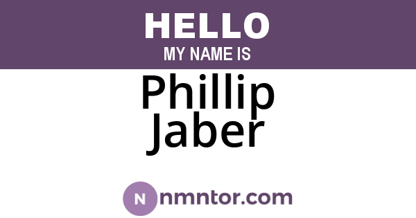 Phillip Jaber