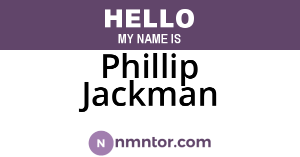 Phillip Jackman