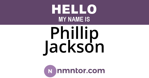 Phillip Jackson