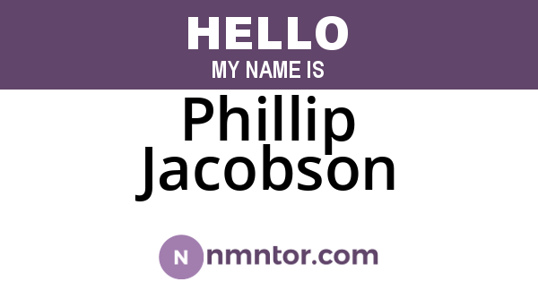 Phillip Jacobson