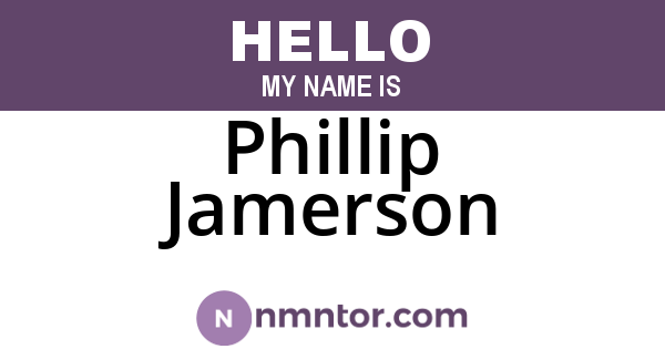 Phillip Jamerson
