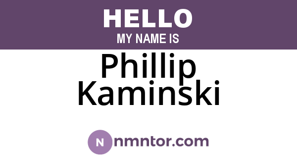 Phillip Kaminski
