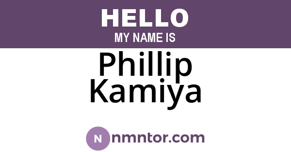 Phillip Kamiya