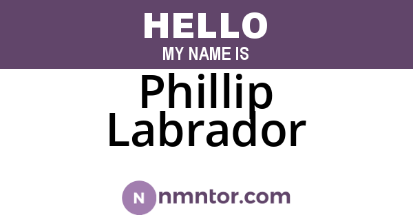 Phillip Labrador