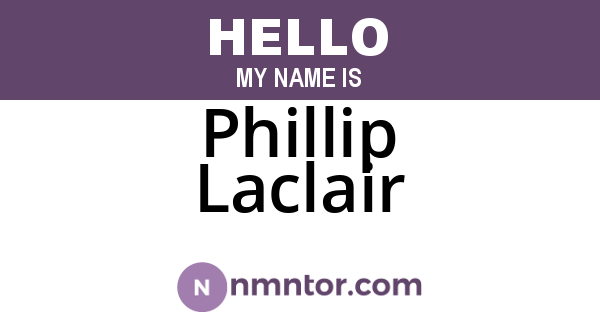 Phillip Laclair
