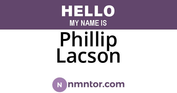 Phillip Lacson