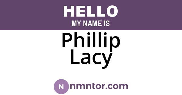 Phillip Lacy