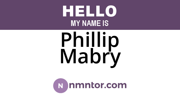 Phillip Mabry