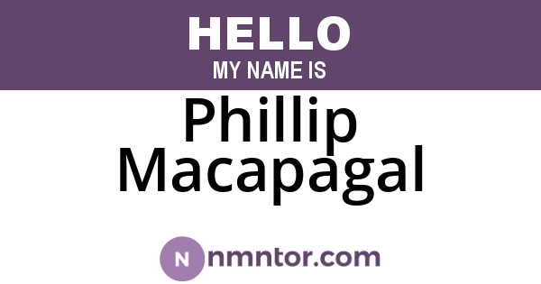 Phillip Macapagal
