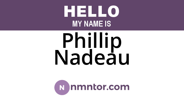 Phillip Nadeau