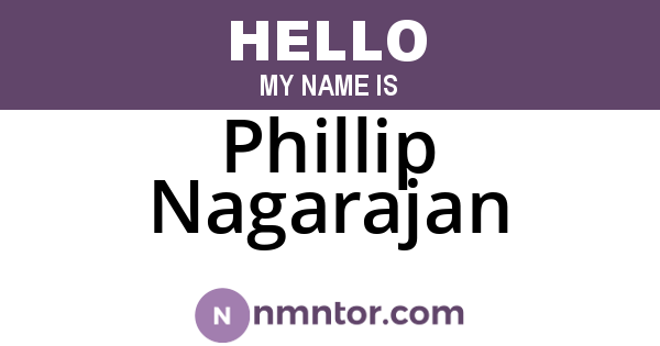 Phillip Nagarajan