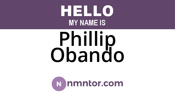 Phillip Obando