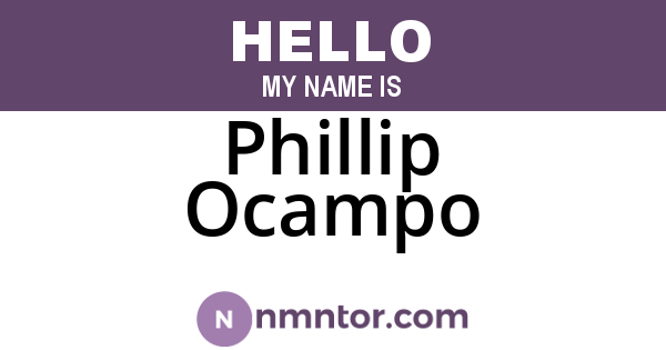 Phillip Ocampo