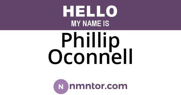 Phillip Oconnell