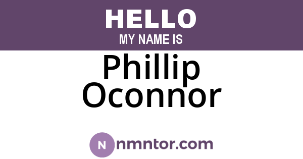 Phillip Oconnor