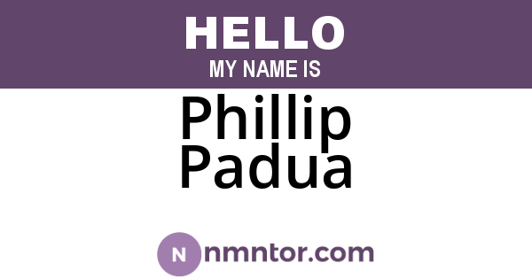 Phillip Padua