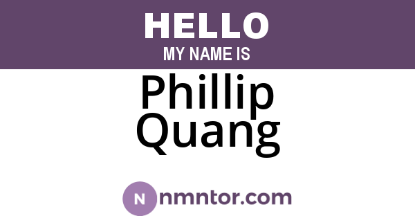Phillip Quang