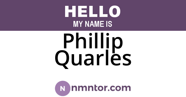 Phillip Quarles