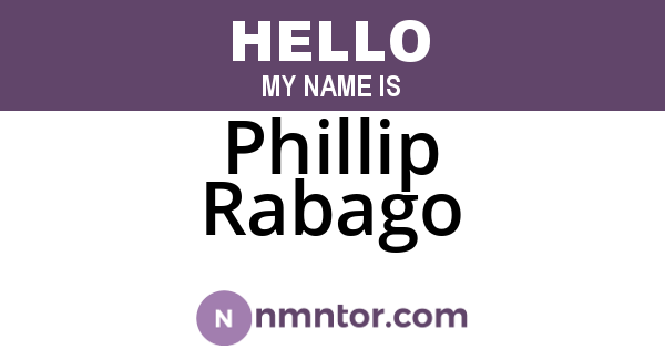 Phillip Rabago