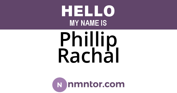 Phillip Rachal