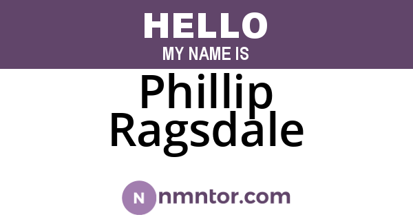 Phillip Ragsdale