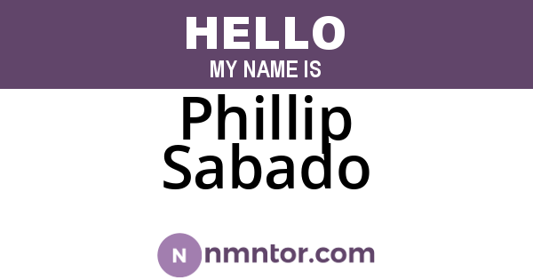 Phillip Sabado