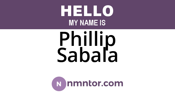 Phillip Sabala