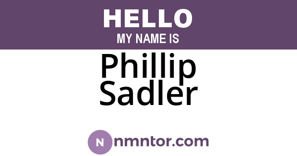 Phillip Sadler