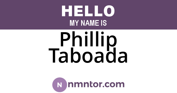 Phillip Taboada