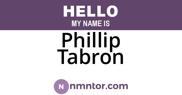 Phillip Tabron