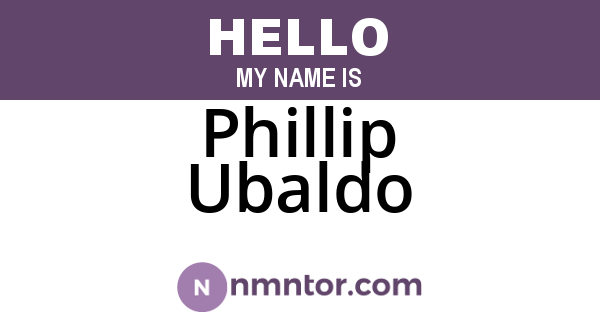 Phillip Ubaldo