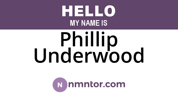 Phillip Underwood