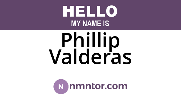 Phillip Valderas
