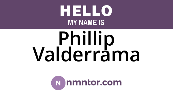 Phillip Valderrama