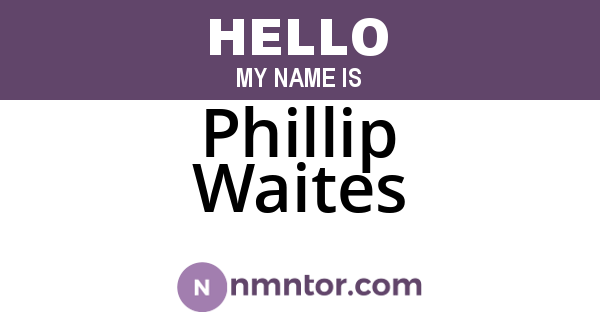 Phillip Waites