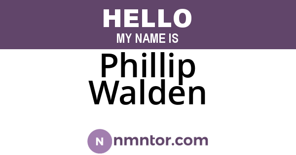 Phillip Walden