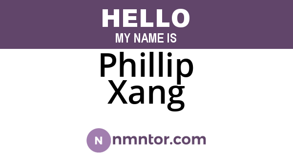 Phillip Xang