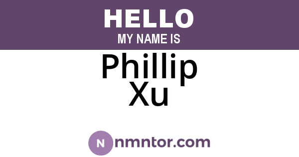 Phillip Xu