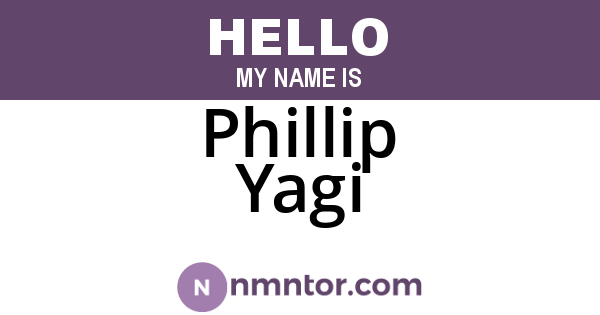 Phillip Yagi