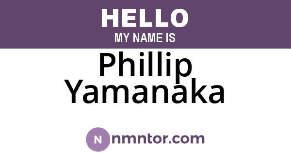 Phillip Yamanaka
