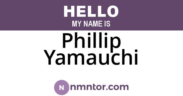 Phillip Yamauchi