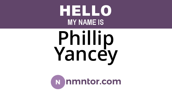 Phillip Yancey