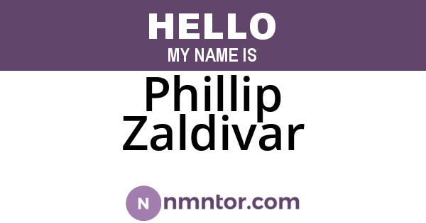 Phillip Zaldivar