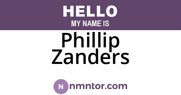 Phillip Zanders
